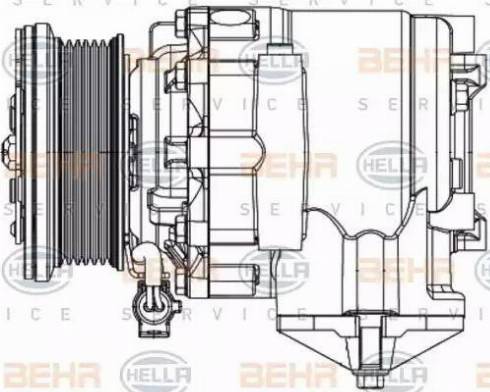 HELLA 8FK 351 334-331 - Compresseur, climatisation cwaw.fr