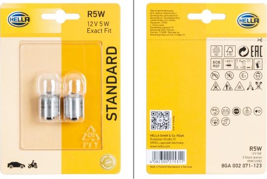 HELLA 8GA 002 071-123 - Ampoule, feu clignotant cwaw.fr