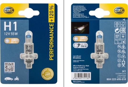 HELLA 8GH223498-018 - Ampoule, projecteur principal cwaw.fr