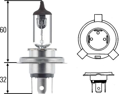 HELLA 8GJ 002 525-001 - Ampoule, projecteur principal cwaw.fr