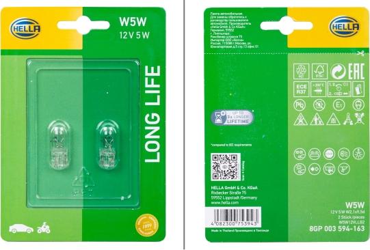 HELLA 8GP 003 594-163 - Ampoule, feu clignotant cwaw.fr