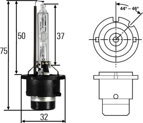 HELLA 8GS 007 949-101 - Ampoule, projecteur principal cwaw.fr