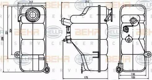 HELLA 8MA 376 755-191 - Vase d'expansion, liquide de refroidissement cwaw.fr