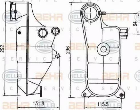 HELLA 8MA 376 755-151 - Vase d'expansion, liquide de refroidissement cwaw.fr