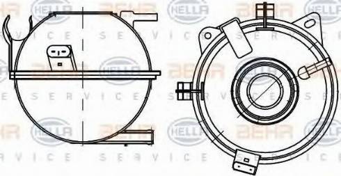 HELLA 8MA 376 705-351 - Vase d'expansion, liquide de refroidissement cwaw.fr