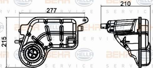 HELLA 8MA 376 702-454 - Vase d'expansion, liquide de refroidissement cwaw.fr