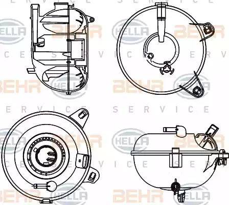 HELLA 8MA 376 702-464 - Vase d'expansion, liquide de refroidissement cwaw.fr