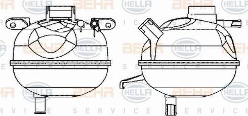 HELLA 8MA 376 702-294 - Vase d'expansion, liquide de refroidissement cwaw.fr