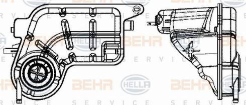 HELLA 8MA 376 737-144 - Vase d'expansion, liquide de refroidissement cwaw.fr