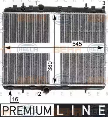 HELLA 8MK 376 900-311 - Radiateur, refroidissement du moteur cwaw.fr