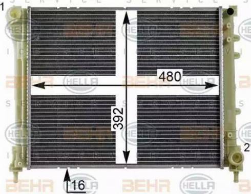 HELLA 8MK 376 900-211 - Radiateur, refroidissement du moteur cwaw.fr