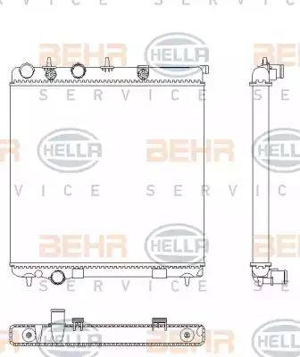 HELLA 8MK 376 901-071 - Radiateur, refroidissement du moteur cwaw.fr