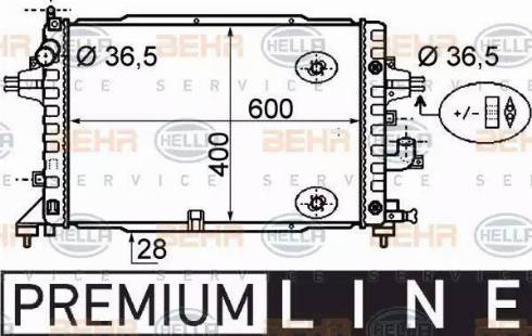 HELLA 8MK 376 790-041 - Radiateur, refroidissement du moteur cwaw.fr