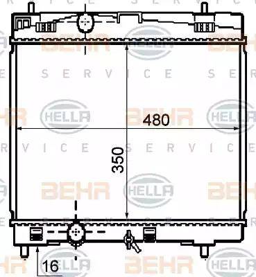 HELLA 8MK 376 790-061 - Radiateur, refroidissement du moteur cwaw.fr