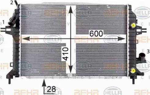 HELLA 8MK 376 790-034 - Radiateur, refroidissement du moteur cwaw.fr