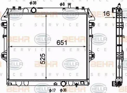 HELLA 8MK 376 790-181 - Radiateur, refroidissement du moteur cwaw.fr