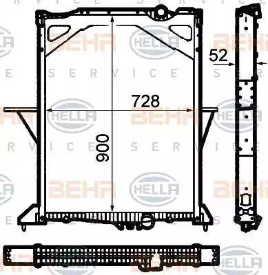 HELLA 8MK 376 792-141 - Radiateur, refroidissement du moteur cwaw.fr