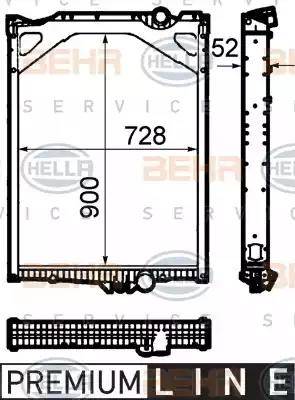 HELLA 8MK 376 792-241 - Radiateur, refroidissement du moteur cwaw.fr