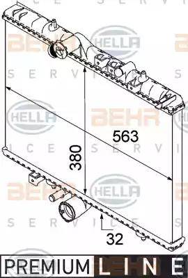 HELLA 8MK 376 745-081 - Radiateur, refroidissement du moteur cwaw.fr