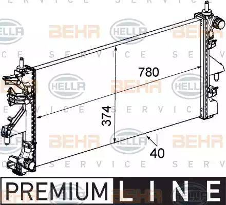 HELLA 8MK 376 745-111 - Radiateur, refroidissement du moteur cwaw.fr