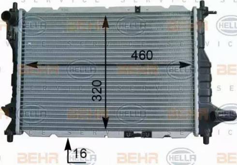 HELLA 8MK 376 748-721 - Radiateur, refroidissement du moteur cwaw.fr