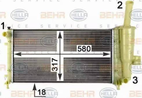 HELLA 8MK 376 754-424 - Radiateur, refroidissement du moteur cwaw.fr