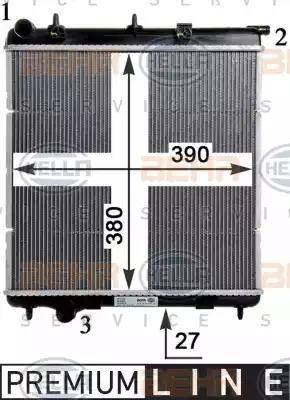 HELLA 8MK 376 754-471 - Radiateur, refroidissement du moteur cwaw.fr