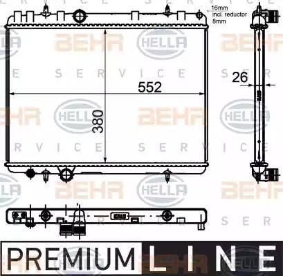 HELLA 8MK 376 755-331 - Radiateur, refroidissement du moteur cwaw.fr