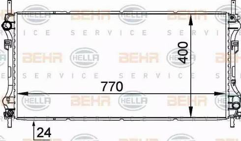 HELLA 8MK 376 755-321 - Radiateur, refroidissement du moteur cwaw.fr