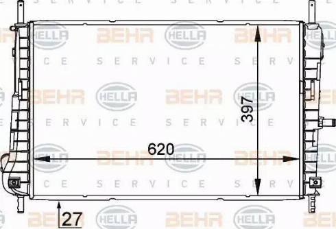 HELLA 8MK 376 755-291 - Radiateur, refroidissement du moteur cwaw.fr