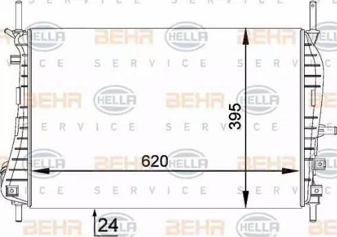 HELLA 8MK 376 755-271 - Radiateur, refroidissement du moteur cwaw.fr