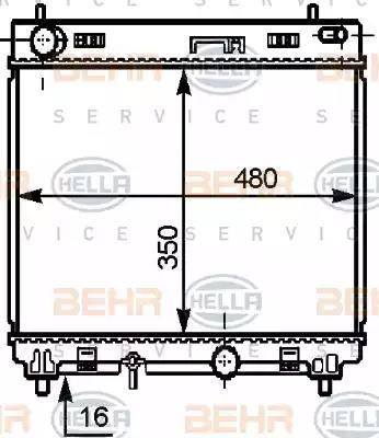 HELLA 8MK 376 756-791 - Radiateur, refroidissement du moteur cwaw.fr