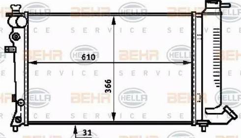 HELLA 8MK 376 750-151 - Radiateur, refroidissement du moteur cwaw.fr