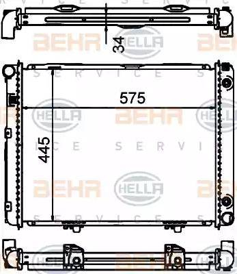 HELLA 8MK 376 769-701 - Radiateur, refroidissement du moteur cwaw.fr