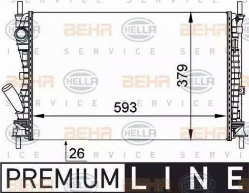 HELLA 8MK 376 764-441 - Radiateur, refroidissement du moteur cwaw.fr