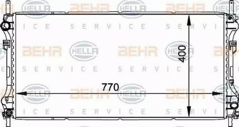 HELLA 8MK 376 764-091 - Radiateur, refroidissement du moteur cwaw.fr