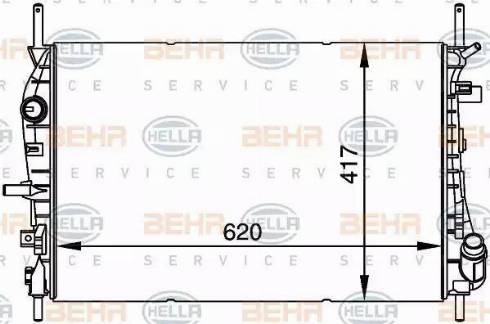 HELLA 8MK 376 764-381 - Radiateur, refroidissement du moteur cwaw.fr