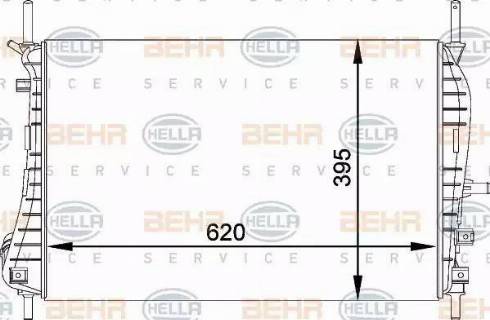 HELLA 8MK 376 764-231 - Radiateur, refroidissement du moteur cwaw.fr