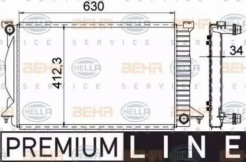 HELLA 8MK 376 766-331 - Radiateur, refroidissement du moteur cwaw.fr