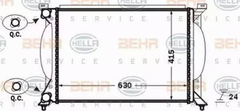 HELLA 8MK 376 766-264 - Radiateur, refroidissement du moteur cwaw.fr