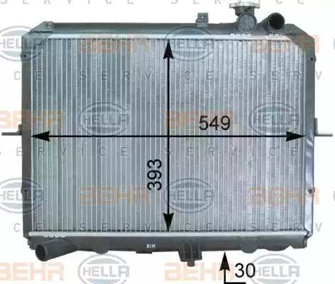 HELLA 8MK 376 763-641 - Radiateur, refroidissement du moteur cwaw.fr