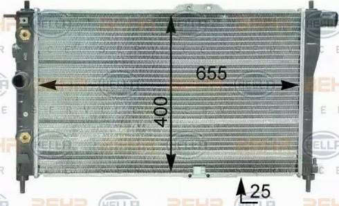 HELLA 8MK 376 762-531 - Radiateur, refroidissement du moteur cwaw.fr