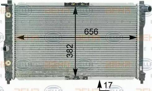 HELLA 8MK 376 762-571 - Radiateur, refroidissement du moteur cwaw.fr