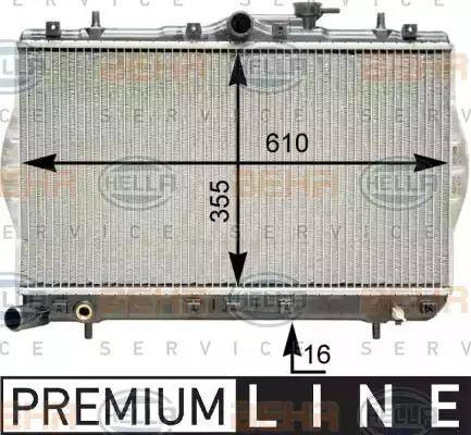 HELLA 8MK 376 762-041 - Radiateur, refroidissement du moteur cwaw.fr