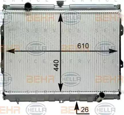 HELLA 8MK 376 762-261 - Radiateur, refroidissement du moteur cwaw.fr