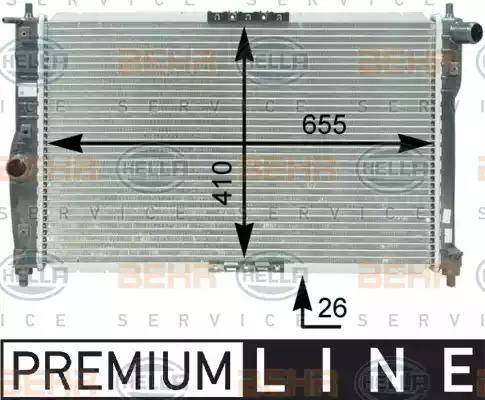 HELLA 8MK 376 762-701 - Radiateur, refroidissement du moteur cwaw.fr