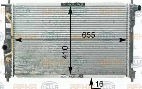 HELLA 8MK 376 762-711 - Radiateur, refroidissement du moteur cwaw.fr