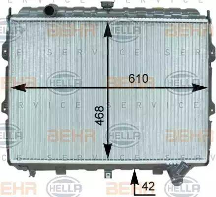 HELLA 8MK 376 762-731 - Radiateur, refroidissement du moteur cwaw.fr