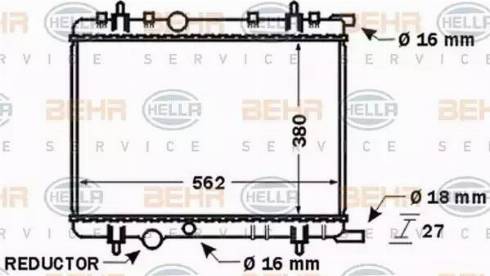 HELLA 8MK 376 767-091 - Radiateur, refroidissement du moteur cwaw.fr