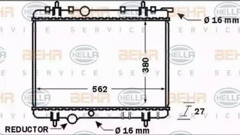 HELLA 8MK 376 767-081 - Radiateur, refroidissement du moteur cwaw.fr